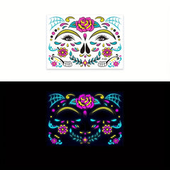 Luminous Fluorescent Stickers Halloween Dress Party Tattoo Stickers
