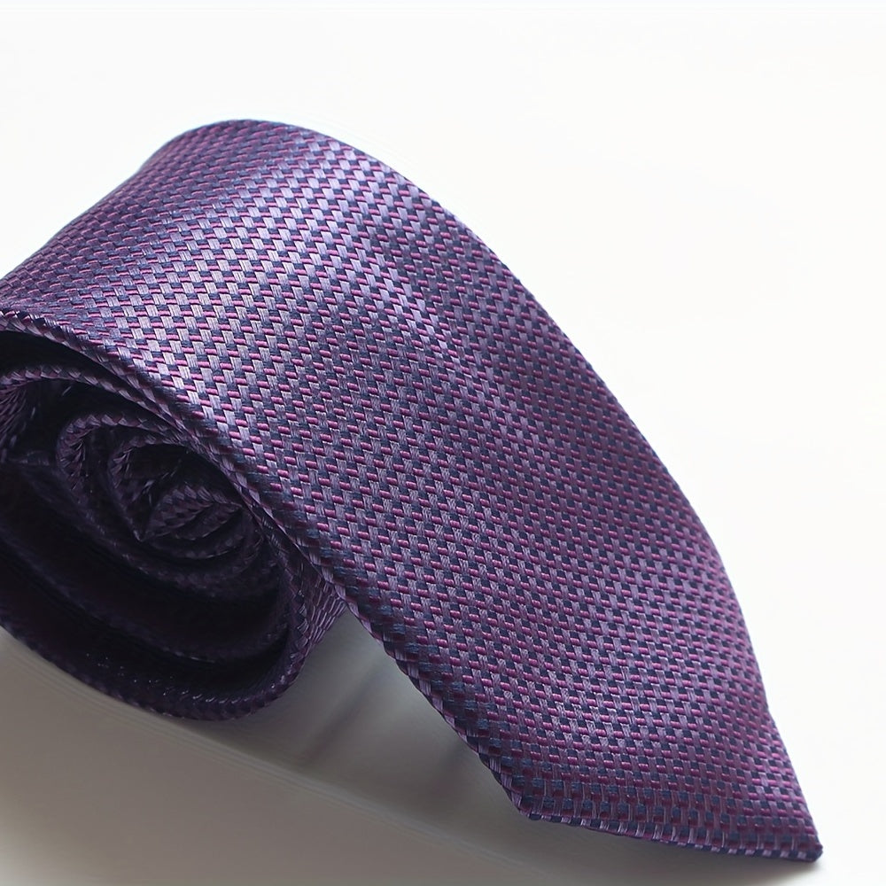 Solid Strip Classic Neck Tie for Men 15-Inch