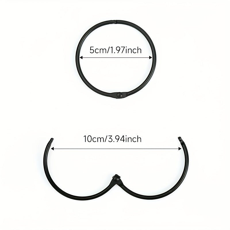 10pcs Metal Shower Curtain Rings Curtain Hanging Hooks