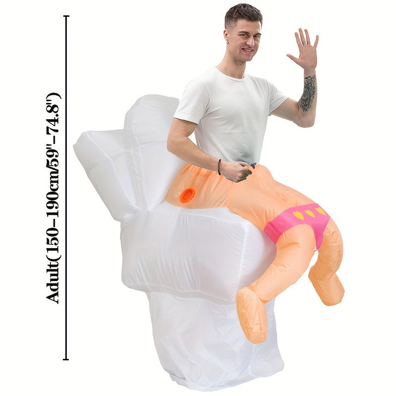 Holiday Party Halloween Toilet Spoof Funny Inflatable Clothes