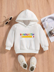 Baby Boys Spring And Autumn Sweatshirt Hoodie KINDERGARTEN HERE I COME
