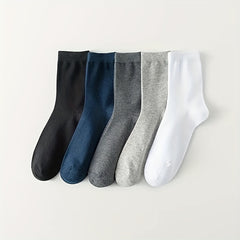 10 Pairs Men's Mid Calf Socks Spring Autumn US 6-11