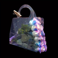 Tanabata Bouquet Bridesmaid Tote Bag PVC Gift Flower Packaging Bag