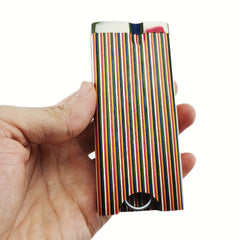 Colorful Wood Dugout Cigarette Case Set With Metal Tube