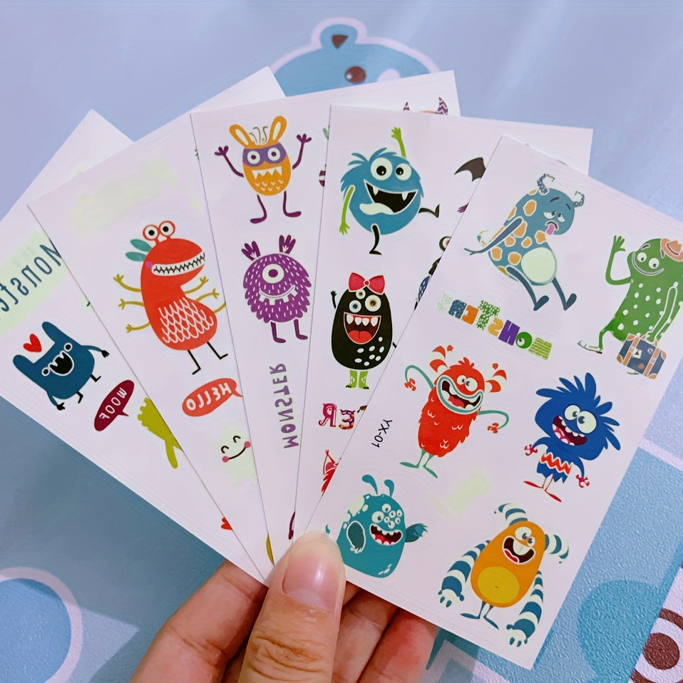 10pcs Little Monster Waterproof Temporary Tattoo Stickers