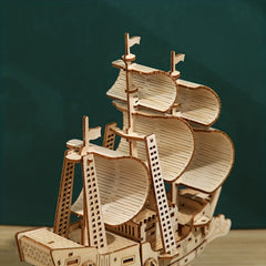 Ocean Sailing 3D Puzzle Wooden DIY Assembled Toy Gift