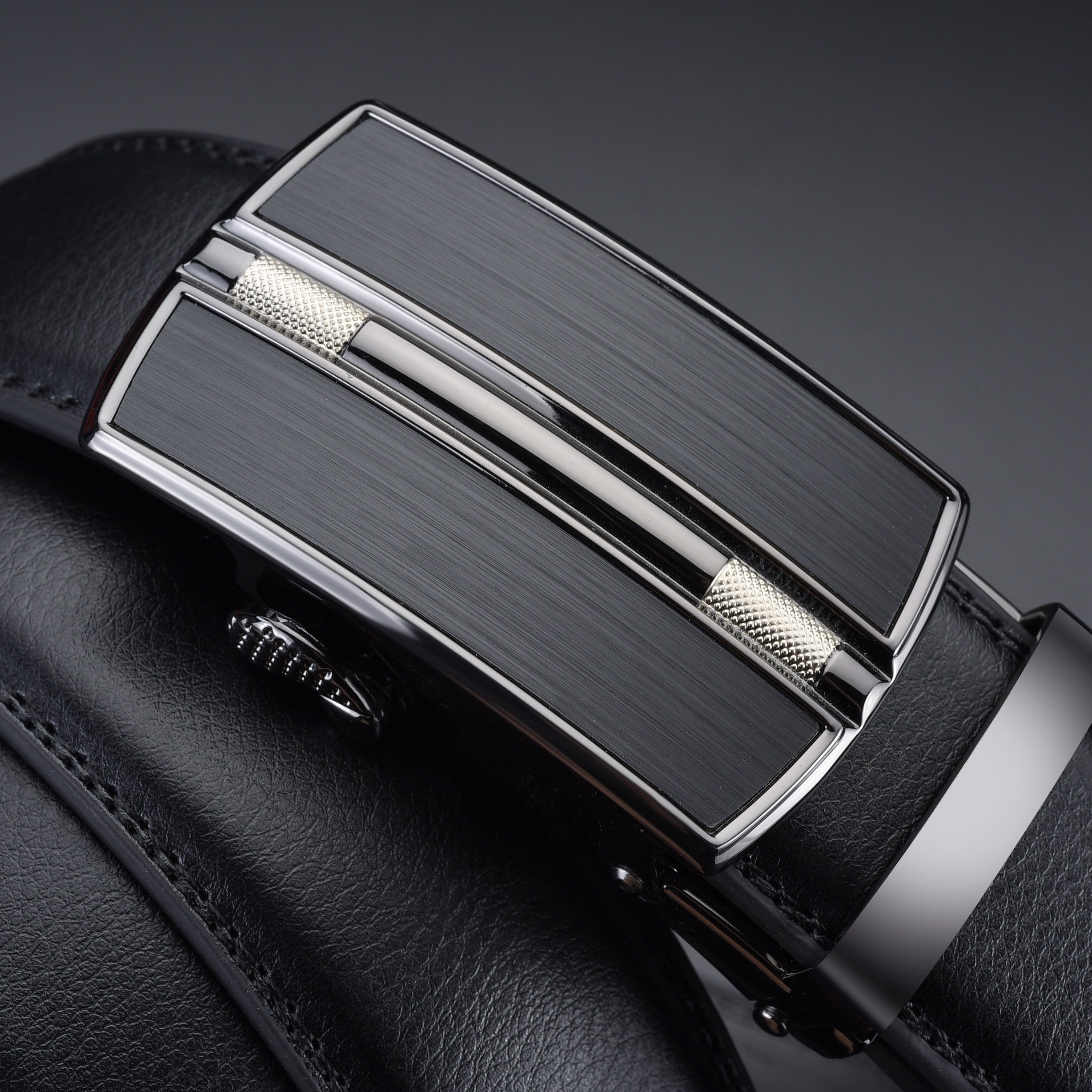 ZDC X08 Men's Leather Belt Automatic Buckle Casual C Step Line 14