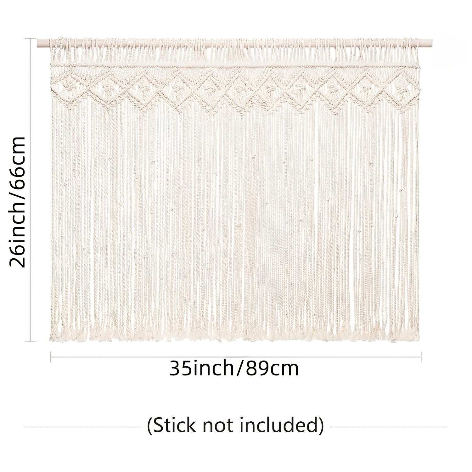Boho Macrame Window Curtains for Kitchen Bathroom Bedroom
