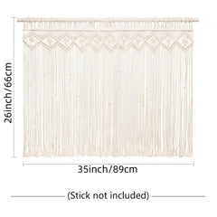 Boho Macrame Window Curtains for Kitchen Bathroom Bedroom