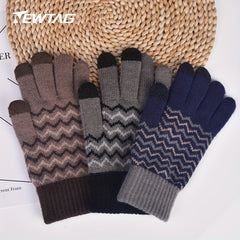 TEWTAG Knitted Gloves Winter Warm Touch Screen Non slip Coldproof Gloves