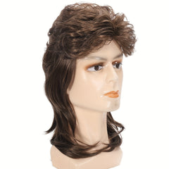Men's Mid-Length Wig Hair Extension for Parties