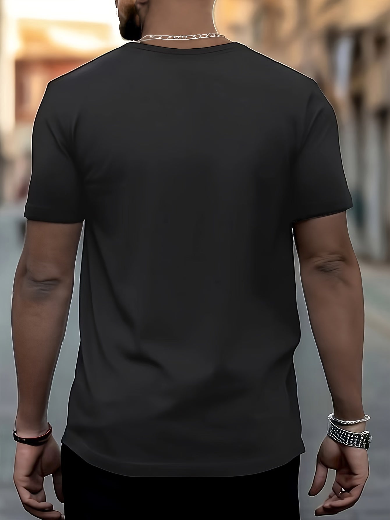 Racing Car Flag Print Men's Street Style T-shirt for Summer