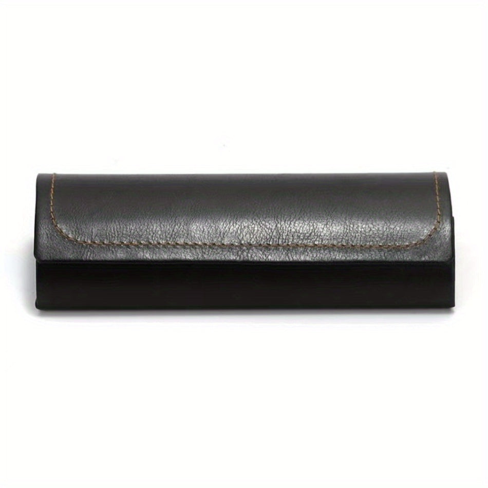 Hard Shell Eyeglass Cases PU Leather Vintage Pattern Glasses Protective
