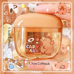 2pcs Capybara Pencil Sharpeners, Dual Function Cap, Manual Sharpeners for School