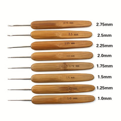 Bamboo Handle Crochet Hook Tool Kit for DIY Knitting Needles
