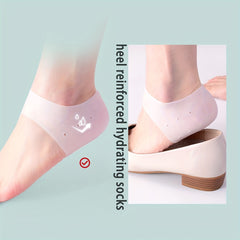 Silicone Heel Cups Pair - Heel Pain Relief Gel Pads for Spurs, Plantar Fasciitis