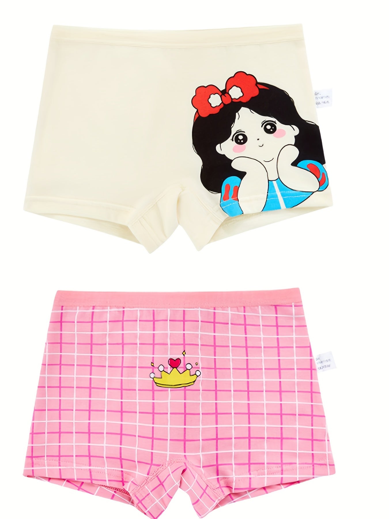 4pcs Girls Teen Cartoon Graphic Print Boxer Briefs Underwear