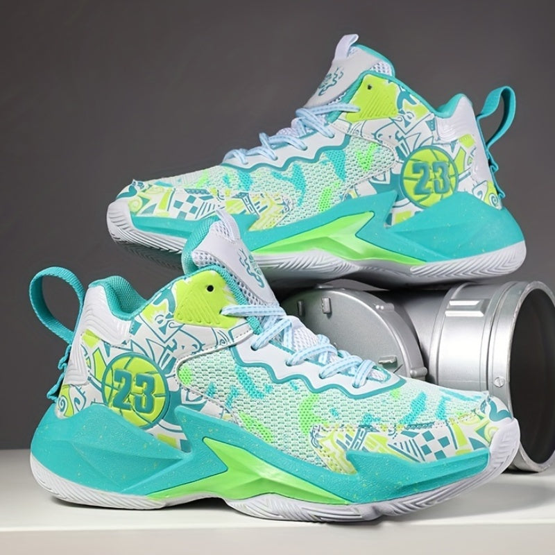 Boy's Block Basketball Shoes Comfy Non Slip Sneakers