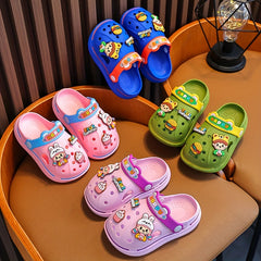 Breathable Cartoon Charm Clogs for Baby Girls