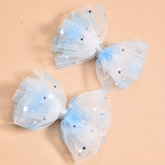 Girls Star Mesh Hair Clip Princess Hair Accessories