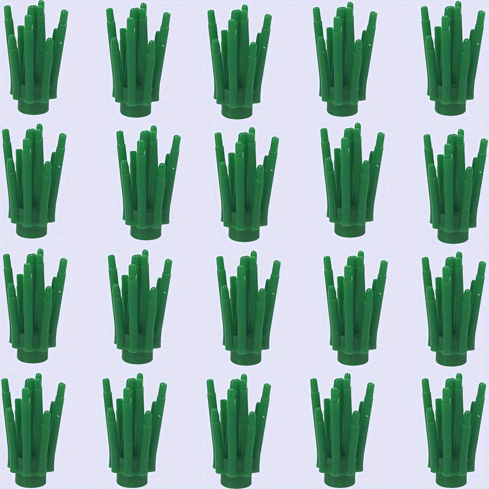 20pcs Building Block Grass Stems Leaves Twigs Farm Plant Garden Toy