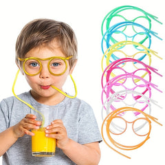 Funny Flexible Drinking Straw Glasses for Kids Birthday Party