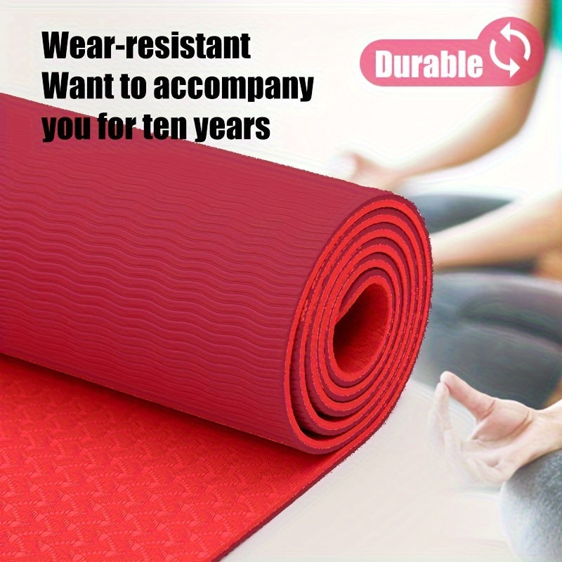 TPE Non-slip Yoga Mat Thicken Widen Mute Anti-shock Fitness Mat Home Workout
