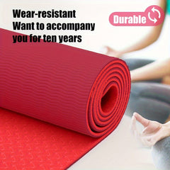 TPE Non-slip Yoga Mat Thicken Widen Mute Anti-shock Fitness Mat Home Workout