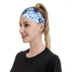 Tie Dye Headband for Men Sports Casual Outfits Halloween Thanksgiving Cam