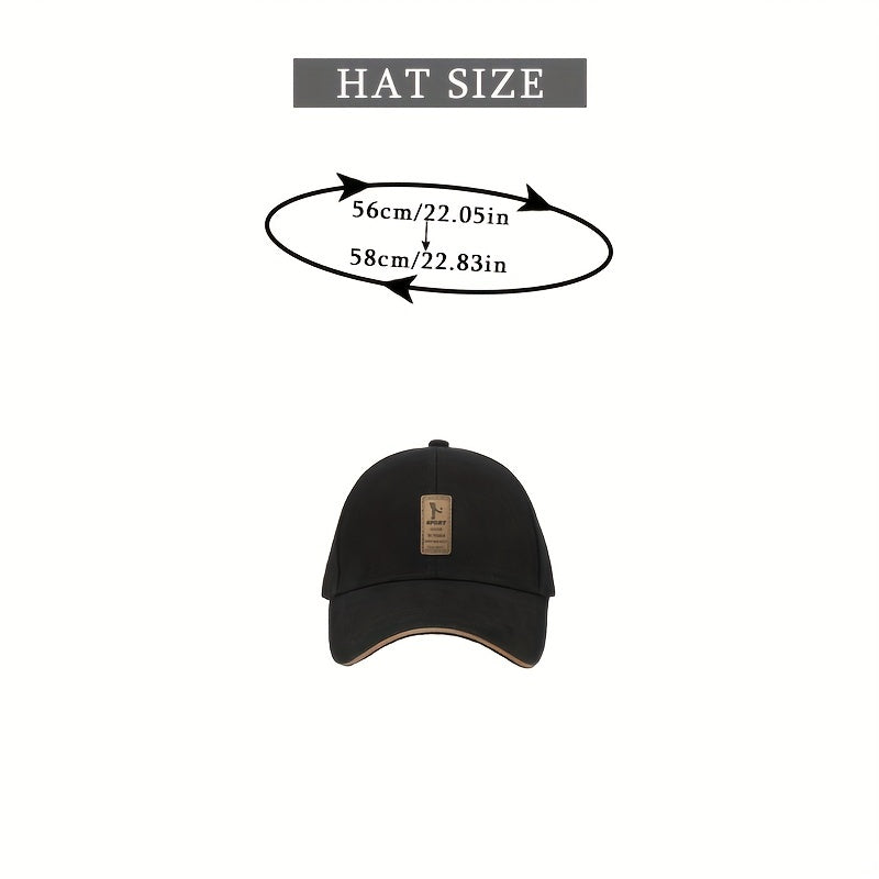 Label Patch Golf Baseball Cap Lightweight Dad Hat Solid Casual Sun Hat