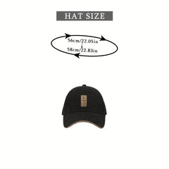 Label Patch Golf Baseball Cap Lightweight Dad Hat Solid Casual Sun Hat