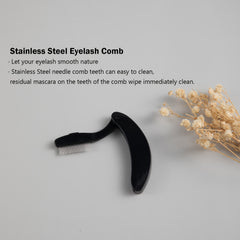 Professional Folding Eyelash Comb & Brush with Metal Teeth