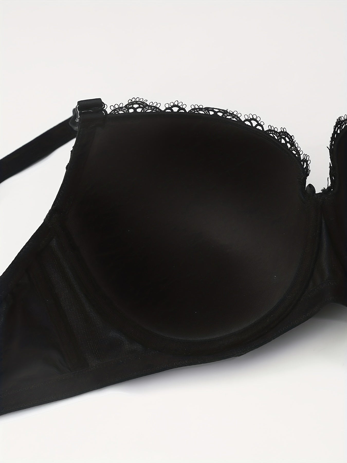 High Stretch Push Up Bra with Lace Trim