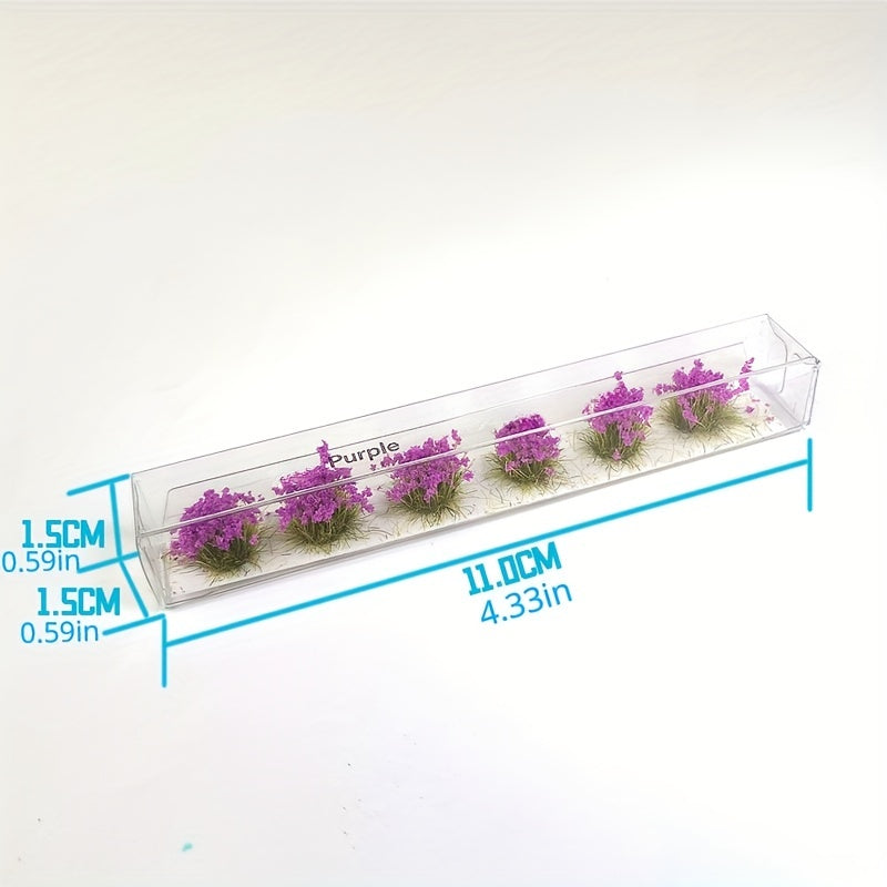 6pcs Grass Cluster Flower And Grass Cluster DIY Building Sand Table Model Materi