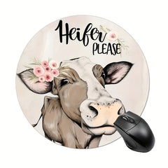 Gaming Mouse Pad for Women 7.8 inch Round Non-Slip Rubber Mouse Mat