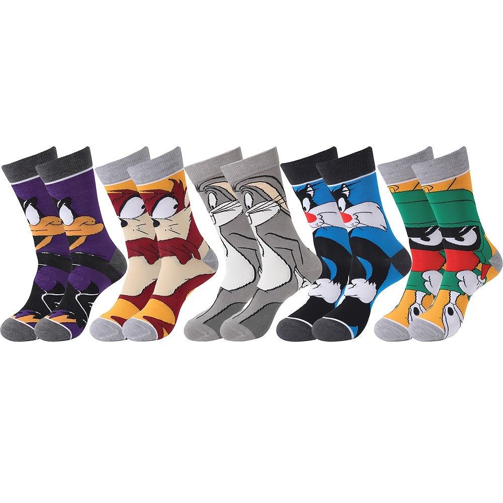 10 Pairs Kids Cartoon Anime Crew Socks