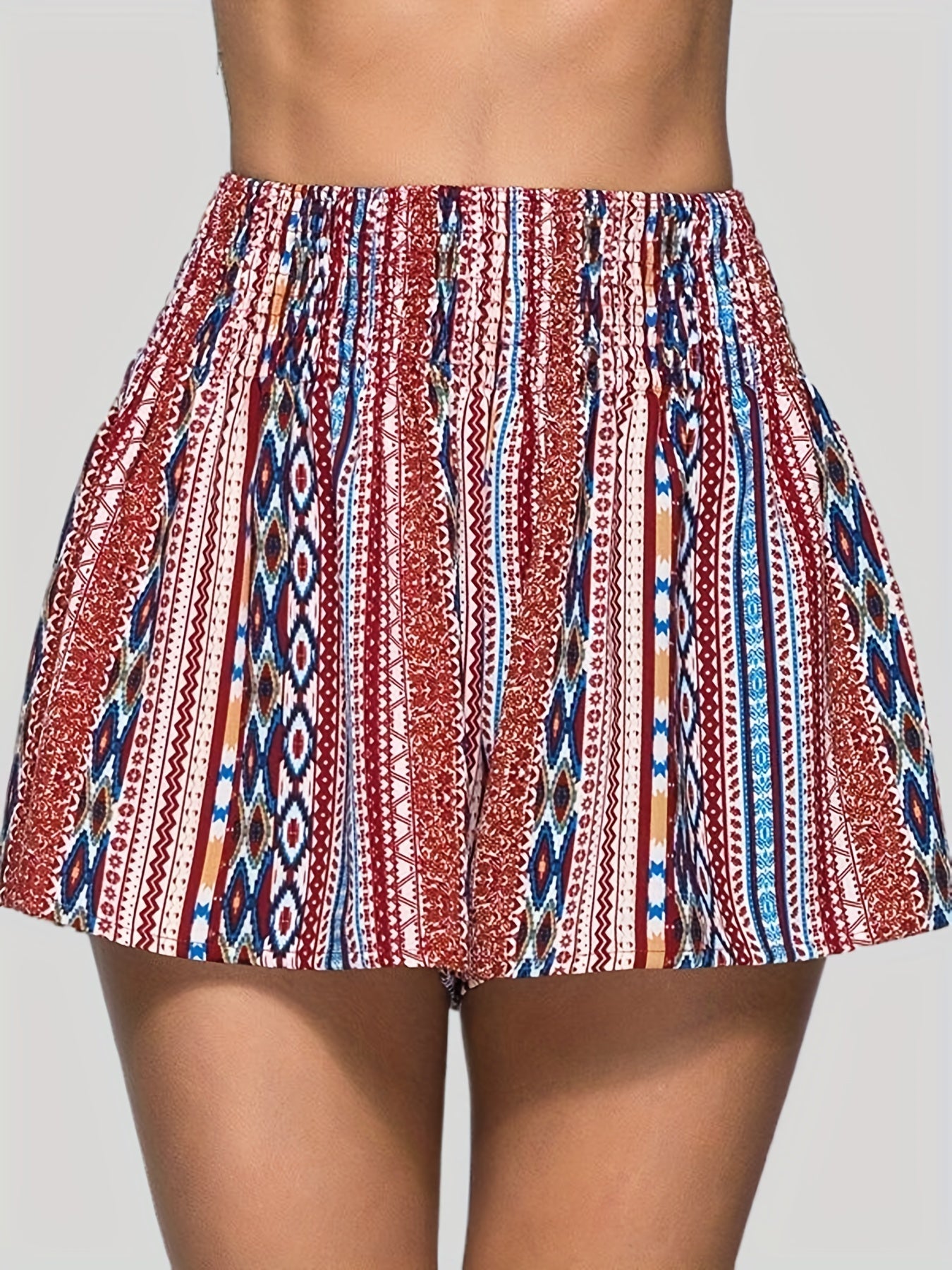 Geo Print High Waist Shorts for Spring & Summer