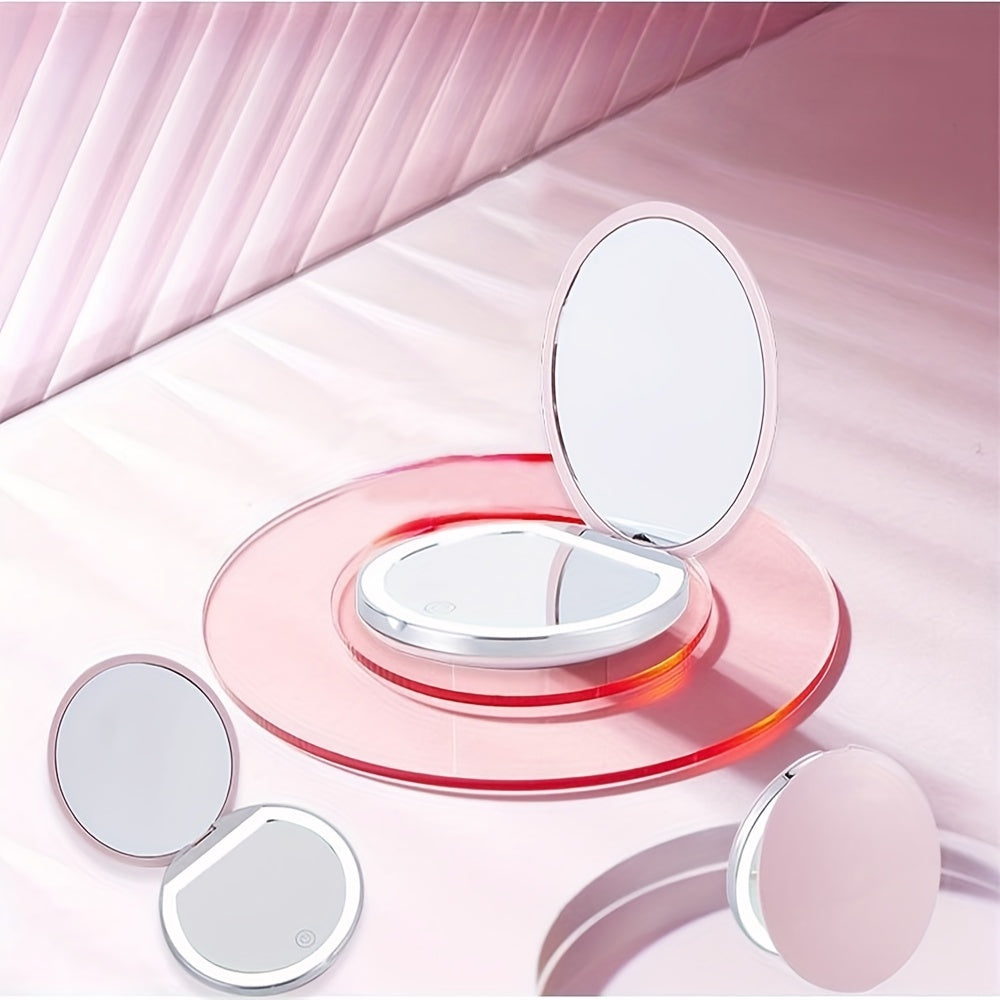 LED Vanity Mirror 2X Magnification Double Sided Foldable Makeup Mirror