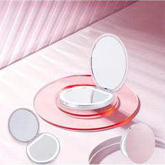 LED Vanity Mirror 2X Magnification Double Sided Foldable Makeup Mirror