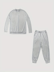 Basic Outfits Set Women's Plus Solid Tee & Joggers Sporty 2-Piece Set