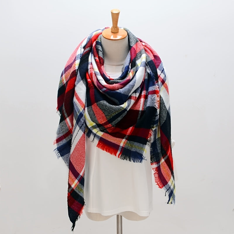 Classic Blanket Scarf Long Shawl for Winter Outdoor Hiking & Camping