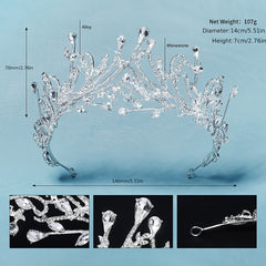 Rhinestone Crown Hairband Headband Princess Tiara Cosplay Hair Accessory