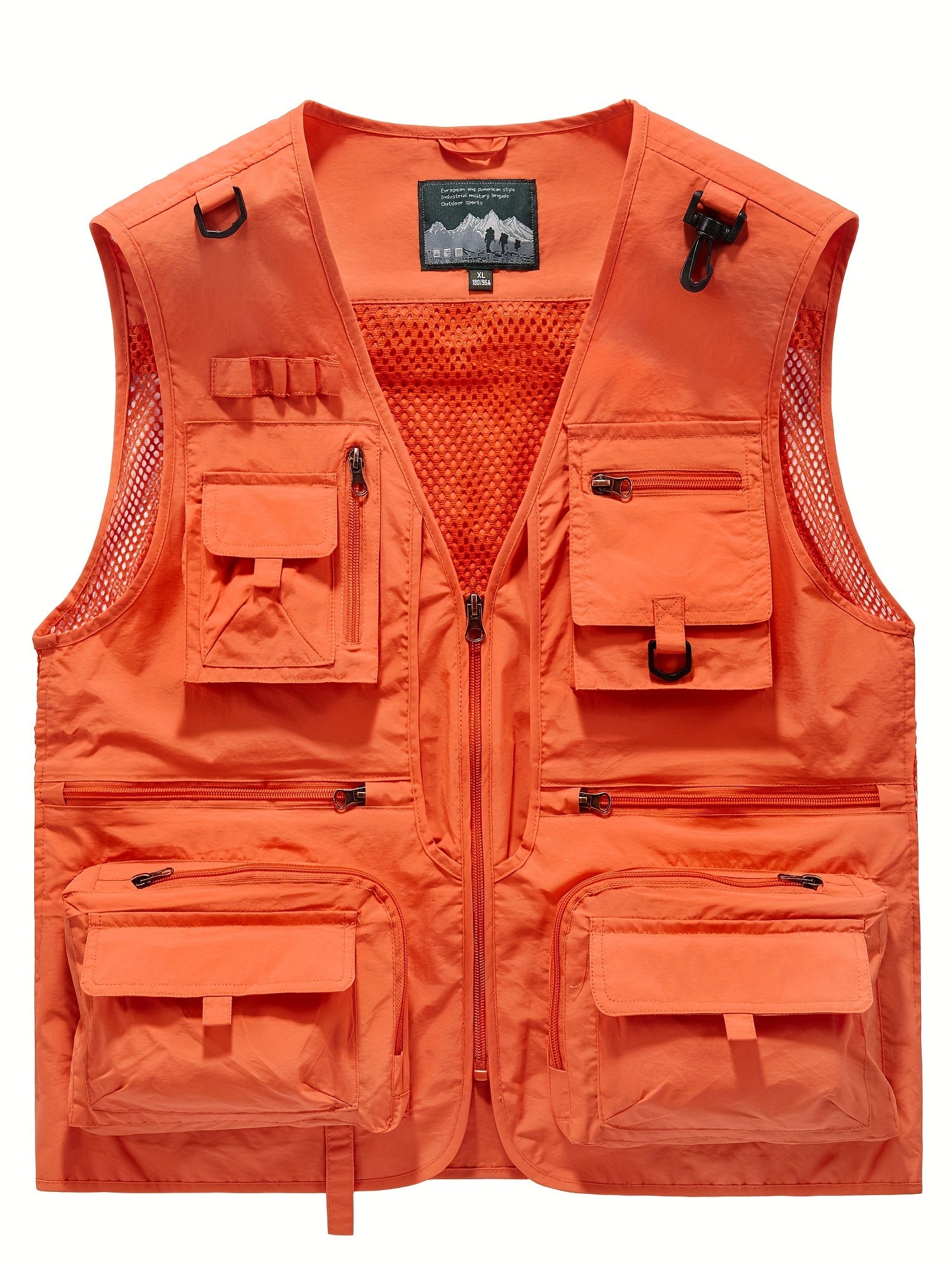 Men's Zipper Cargo Vest For Spring Summer Outwear