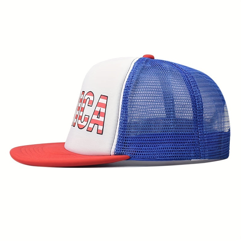 Hip Hop Trucker Hat Flag Pattern Baseball Cap Unisex Dad Hat