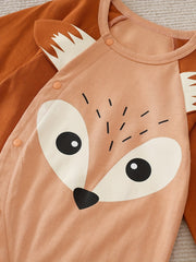 Fox Dress Up Costume Baby Raglan Sleeve Bodysuit