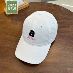 Unisex Breathable Adjustable Baseball Cap With Letter Embroidery