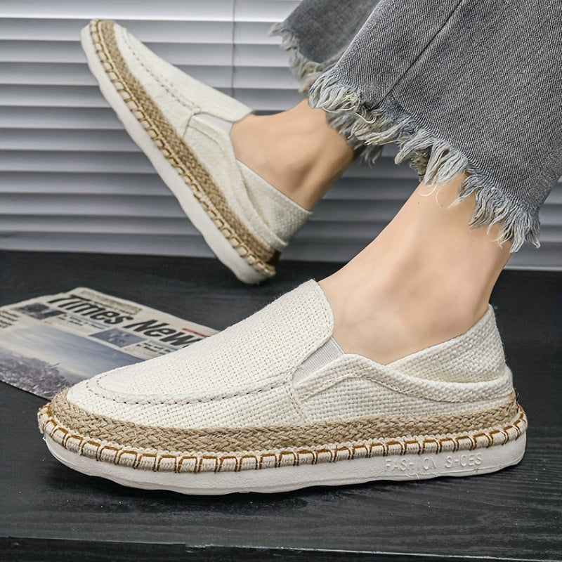 Men's Lightweight Slip On Flax Shoes for Walking