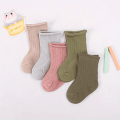 5 Pairs Baby Girls Breathable Comfy Socks for Spring Autumn Winter