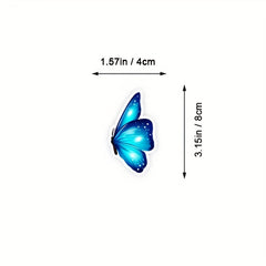 50pcs Colorful Butterfly Stickers Waterproof for Water Bottles Laptop