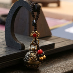 1pc Retro Pixiu Bell Pendant Keychain Bag Decor Accessory